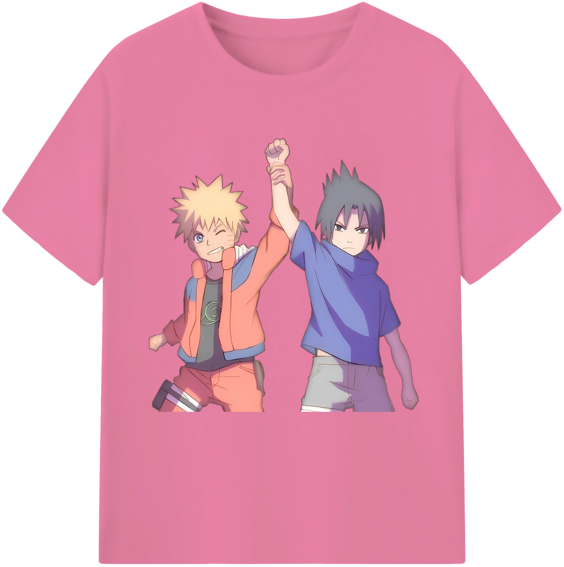 （画像用） NARUTO -ナルト- うちは サスケ Uchiha Sasuke 綿100％半袖Tシャツ（フロントプリント）